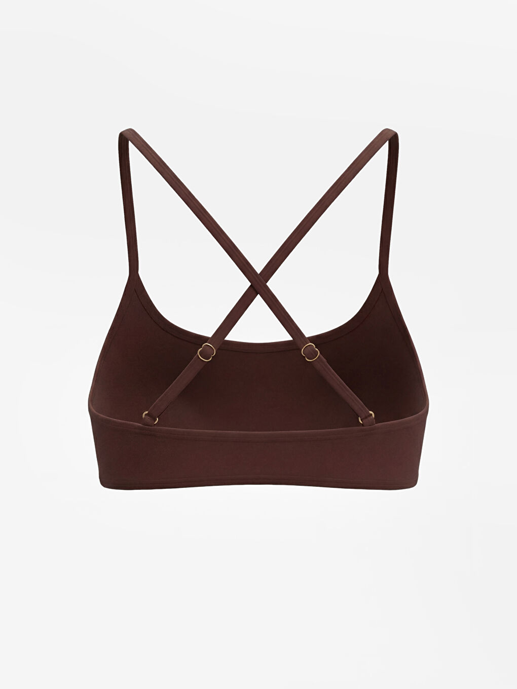 Kahverengi Çıkarılabilir Pedli Kadın Bikini Üstü-1