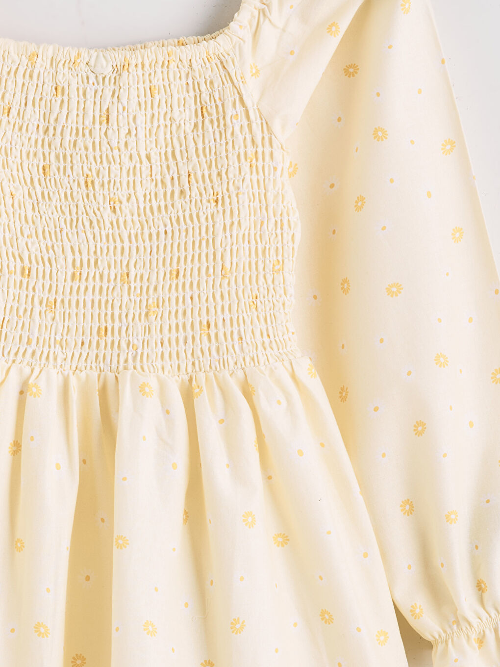 Square Collar Floral Girl's Dress-2