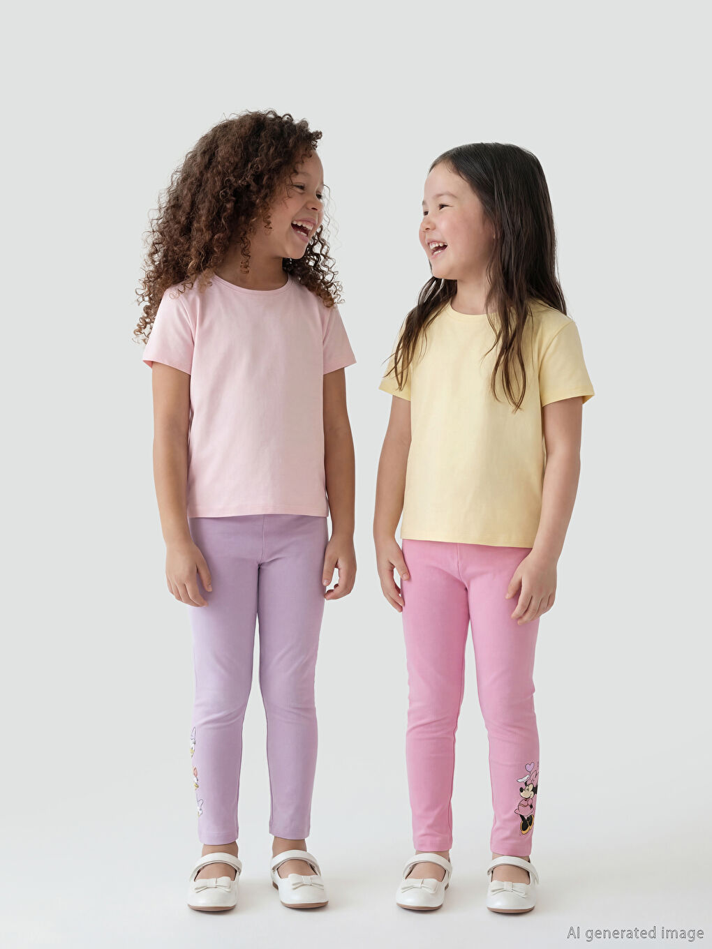 Daisy Duck Baskılı Kız Çocuk Tayt 2'li