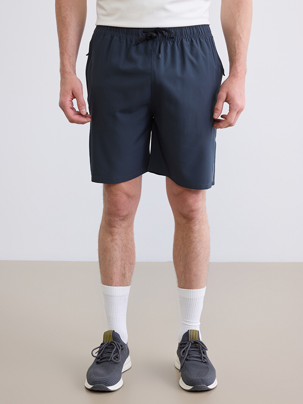 Man Grey Active Shorts-1
