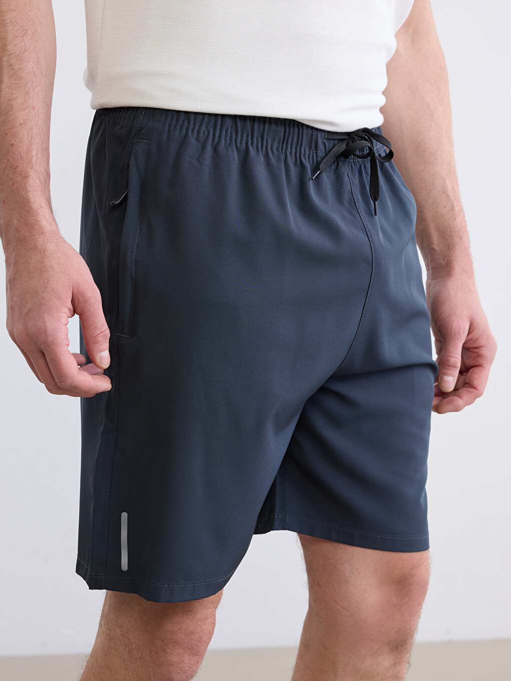Man Grey Active Shorts-2