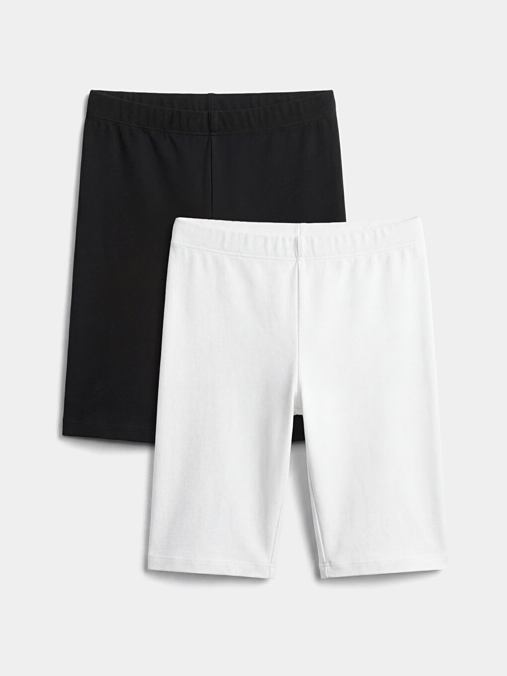 Beyaz Basic Kız Çocuk Kısa Tayt 2'li