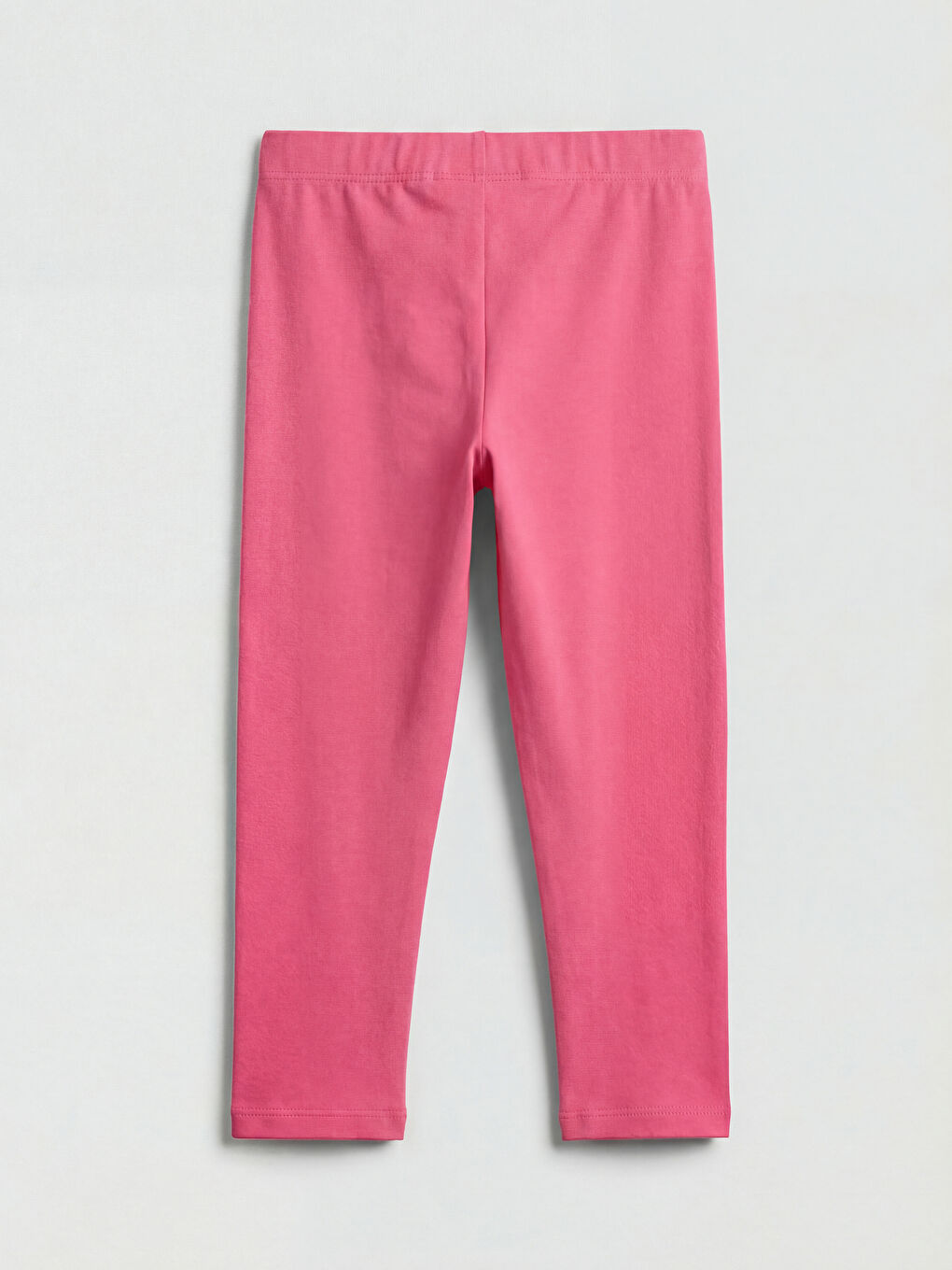 Fuşya Beli Lastikli Kız Çocuk Tayt-1