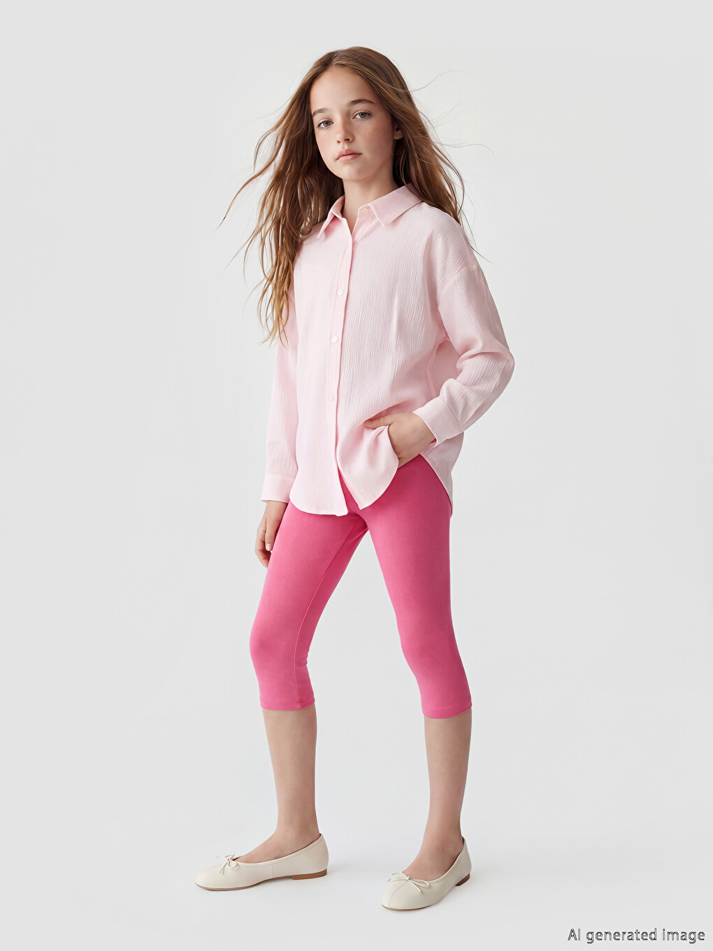 Elastic Waist Girls' Leggings