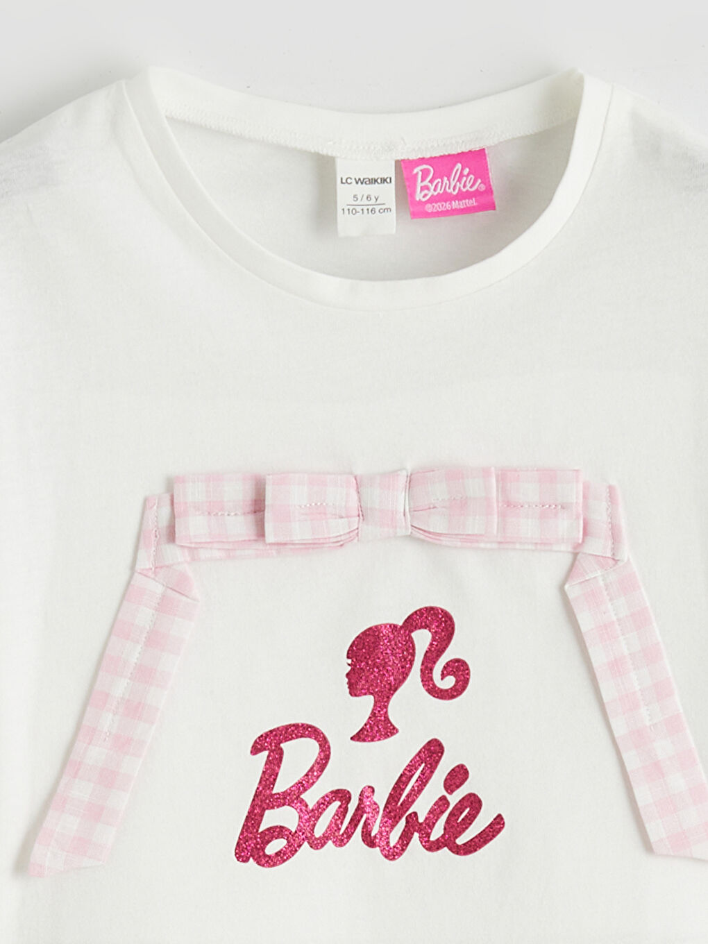 Barbie Printed Girl's T-shirt and Skirt-2