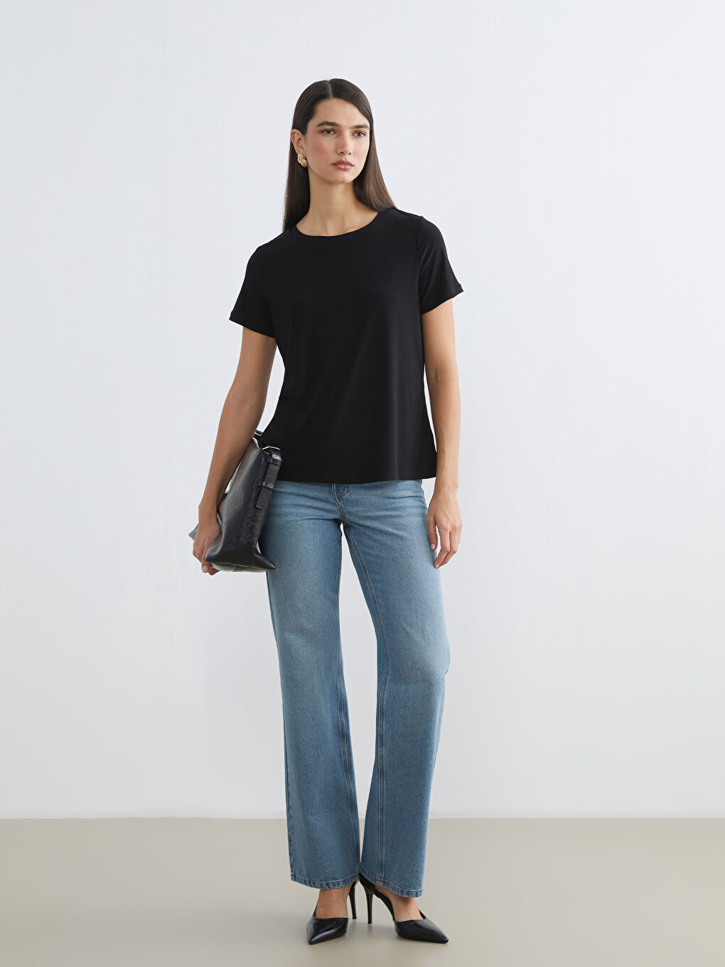 Crew Neck Women's Sports T-Shirt-1