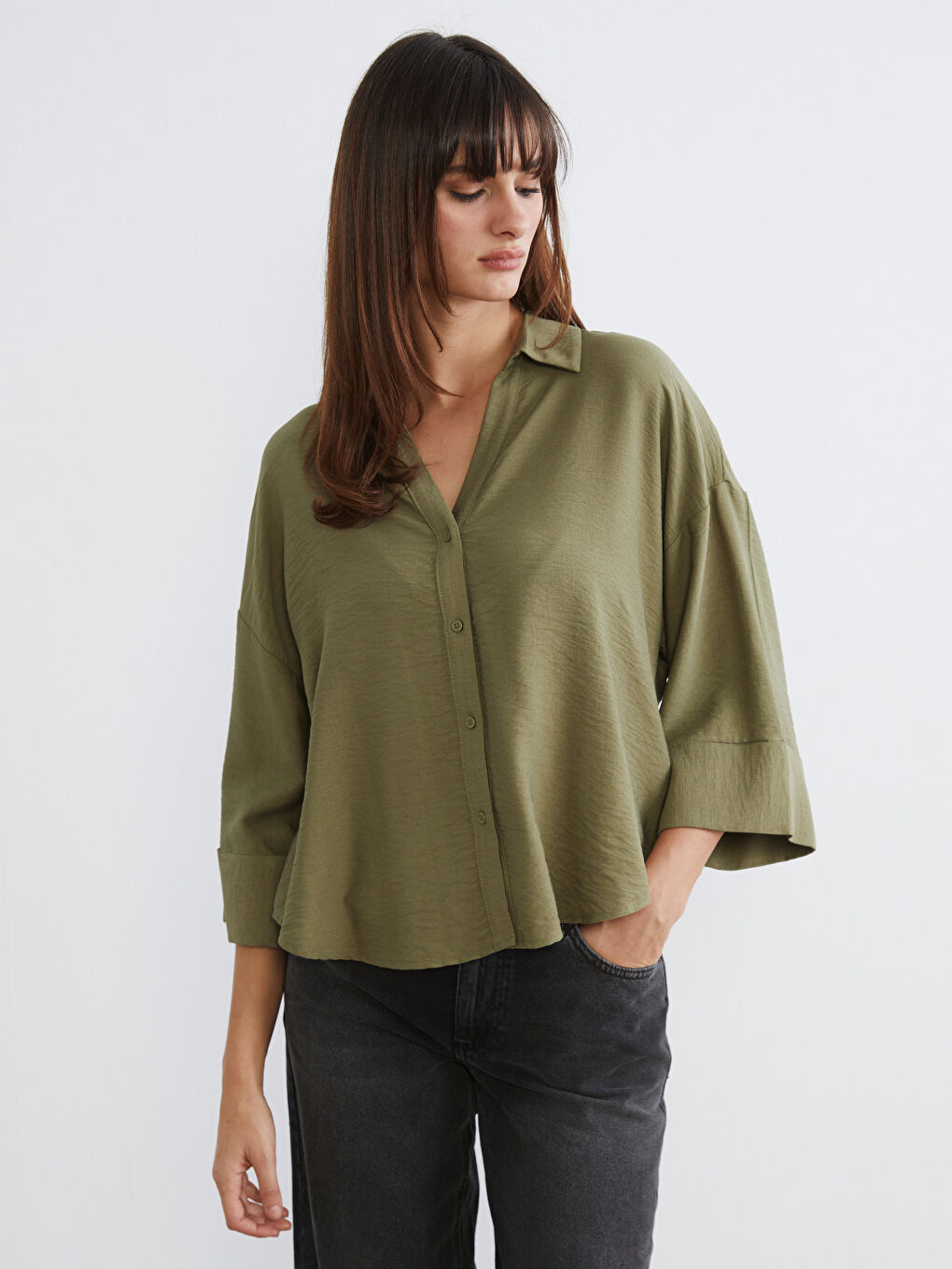 Žena TAMNO ZELENA Košulja