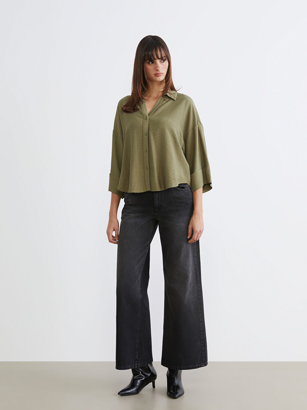 Žena TAMNO ZELENA Košulja-1