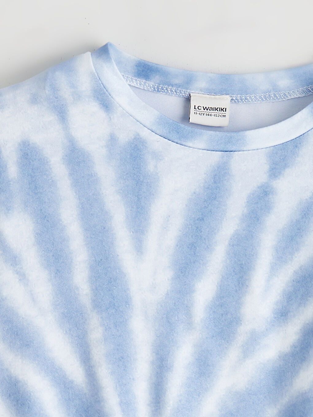 Crew Neck Tie-Dye Pattern Girls' T-Shirt-1