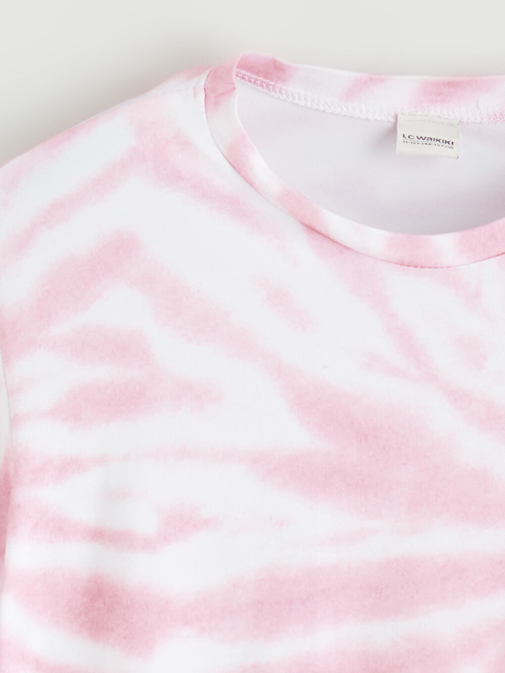 Crew Neck Tie-Dye Pattern Girls' T-Shirt-1