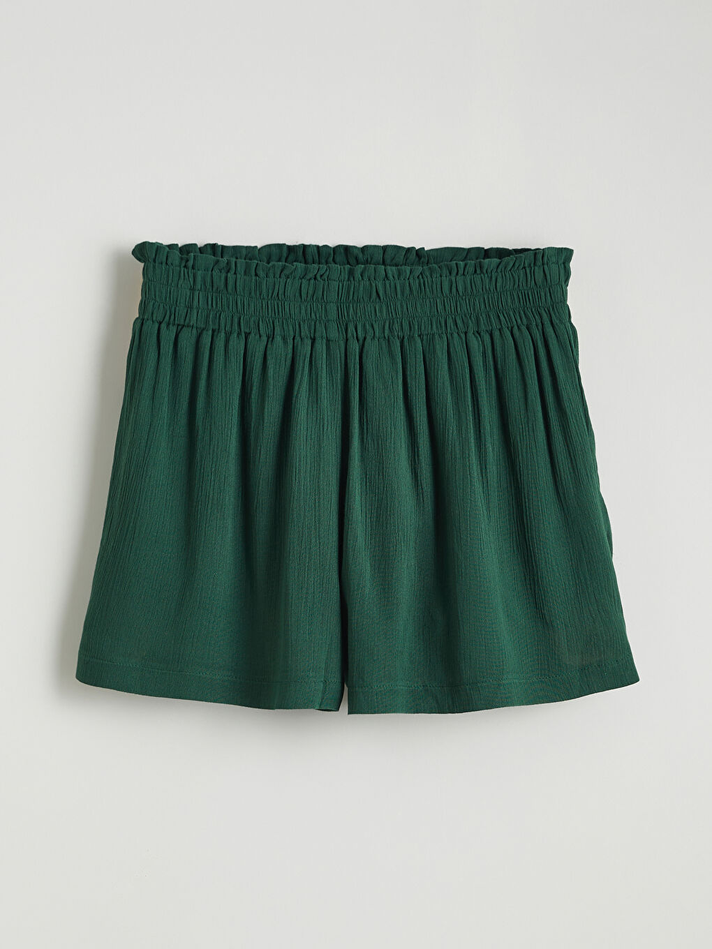 Elastic Waist Women's Pleated Shorts-4