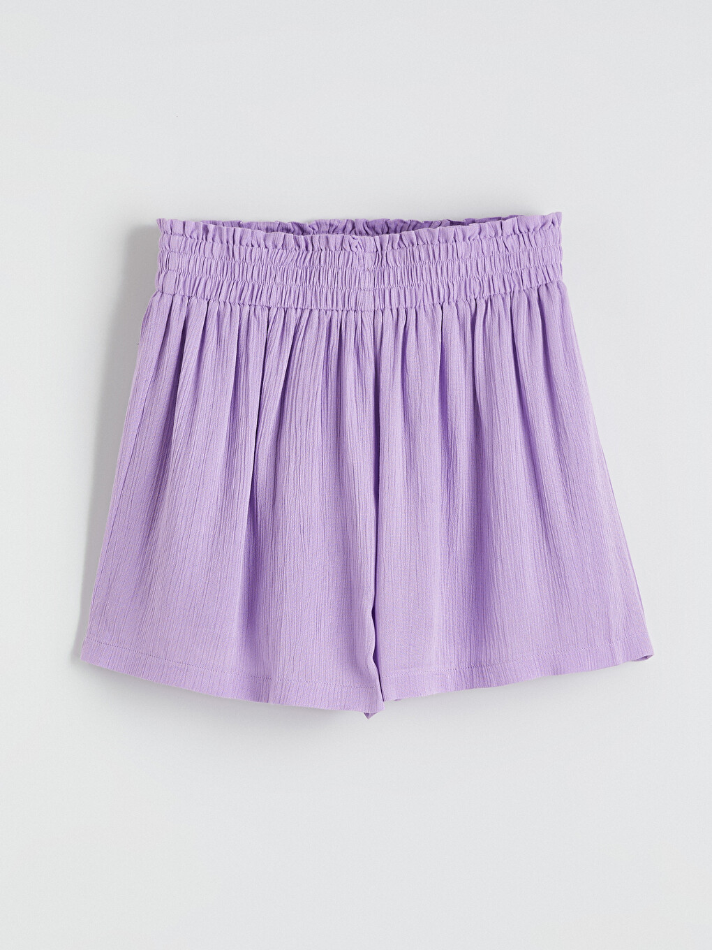 Elastic Waist Women's Pleated Shorts-4