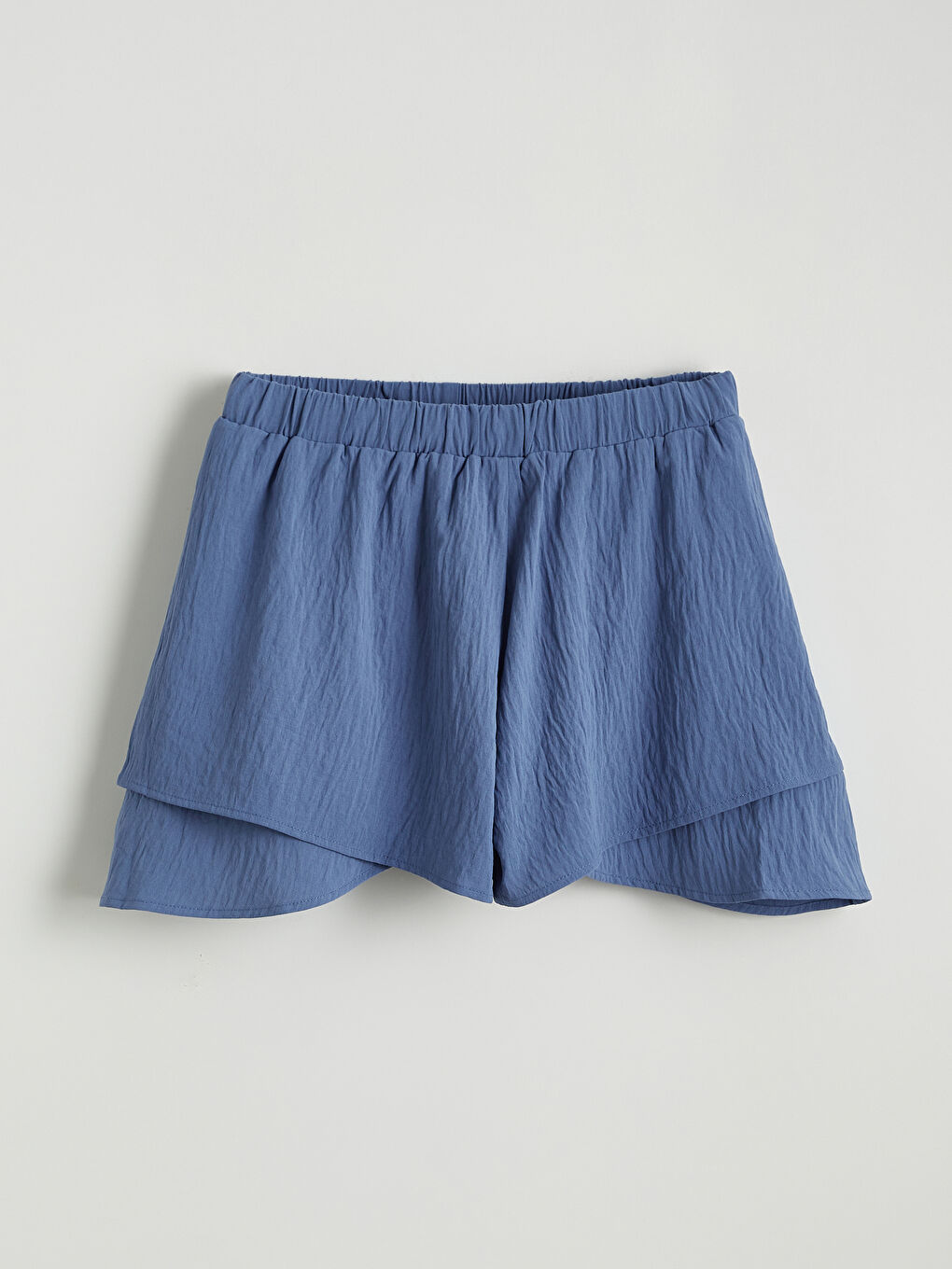 Elastic Waist Textured Women's Shorts-4