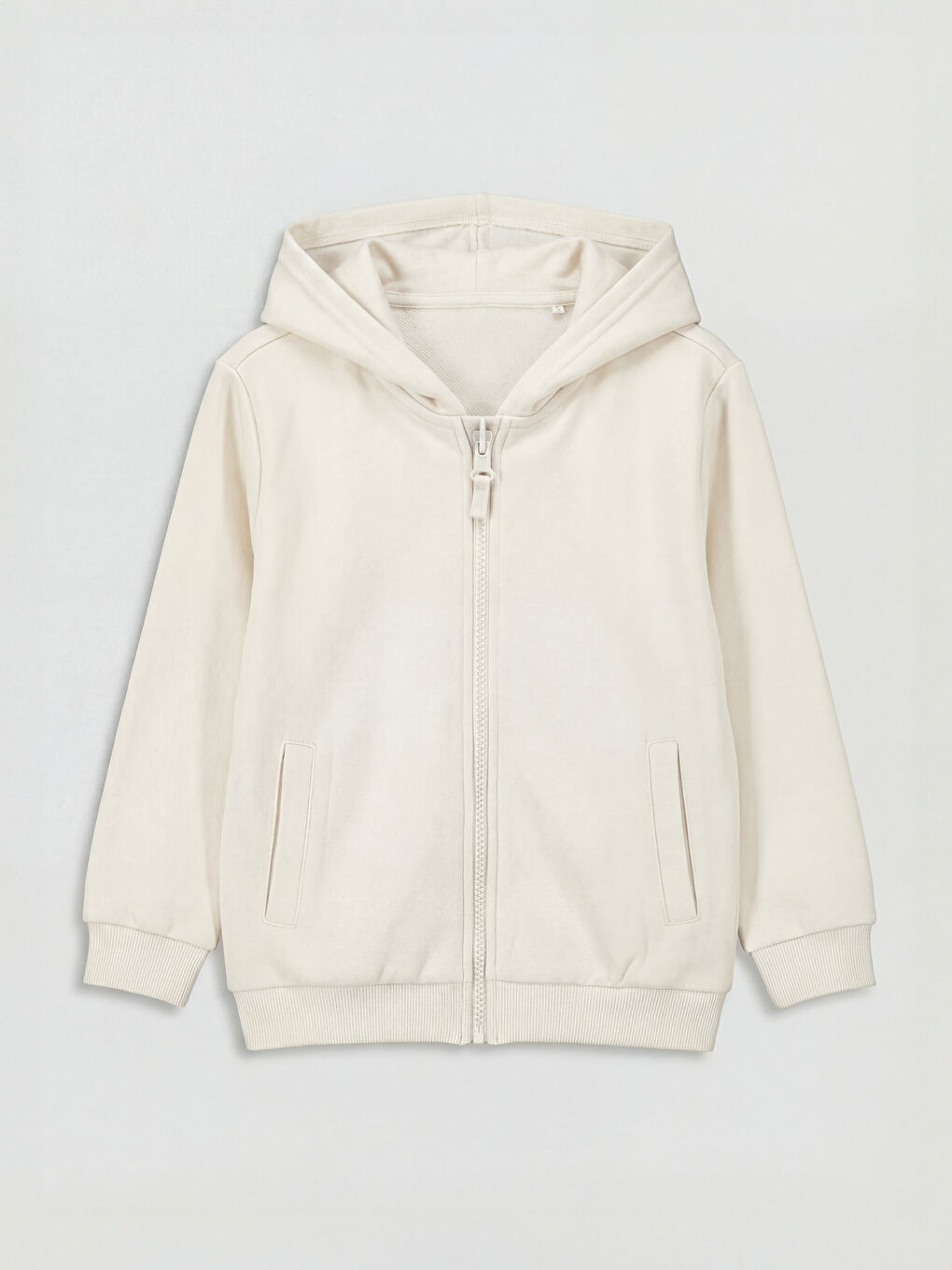 Bej Kapüşonlu Erkek Çocuk Hırka