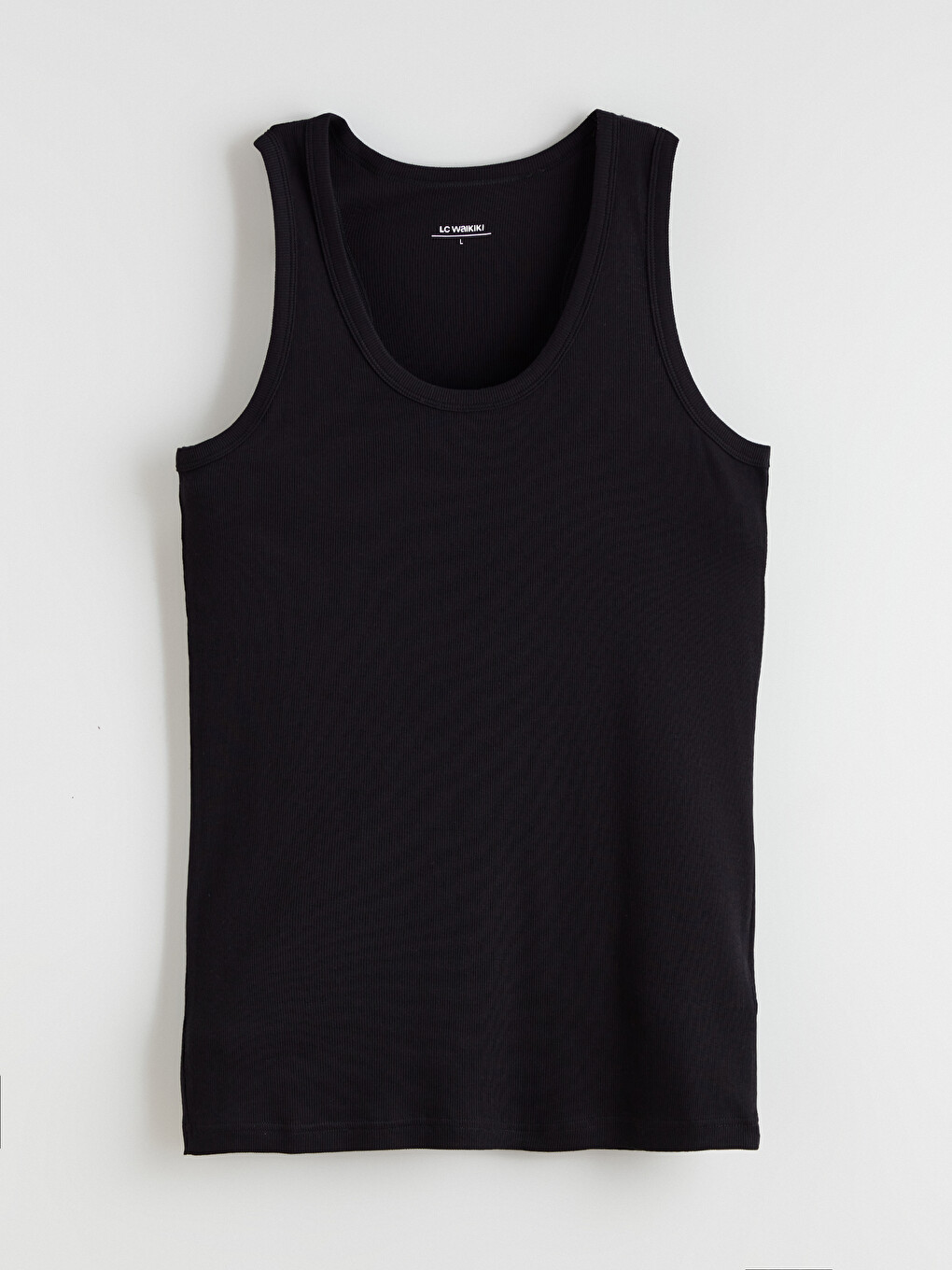 Men's Cotton Tank Top With A U-neck.-4
