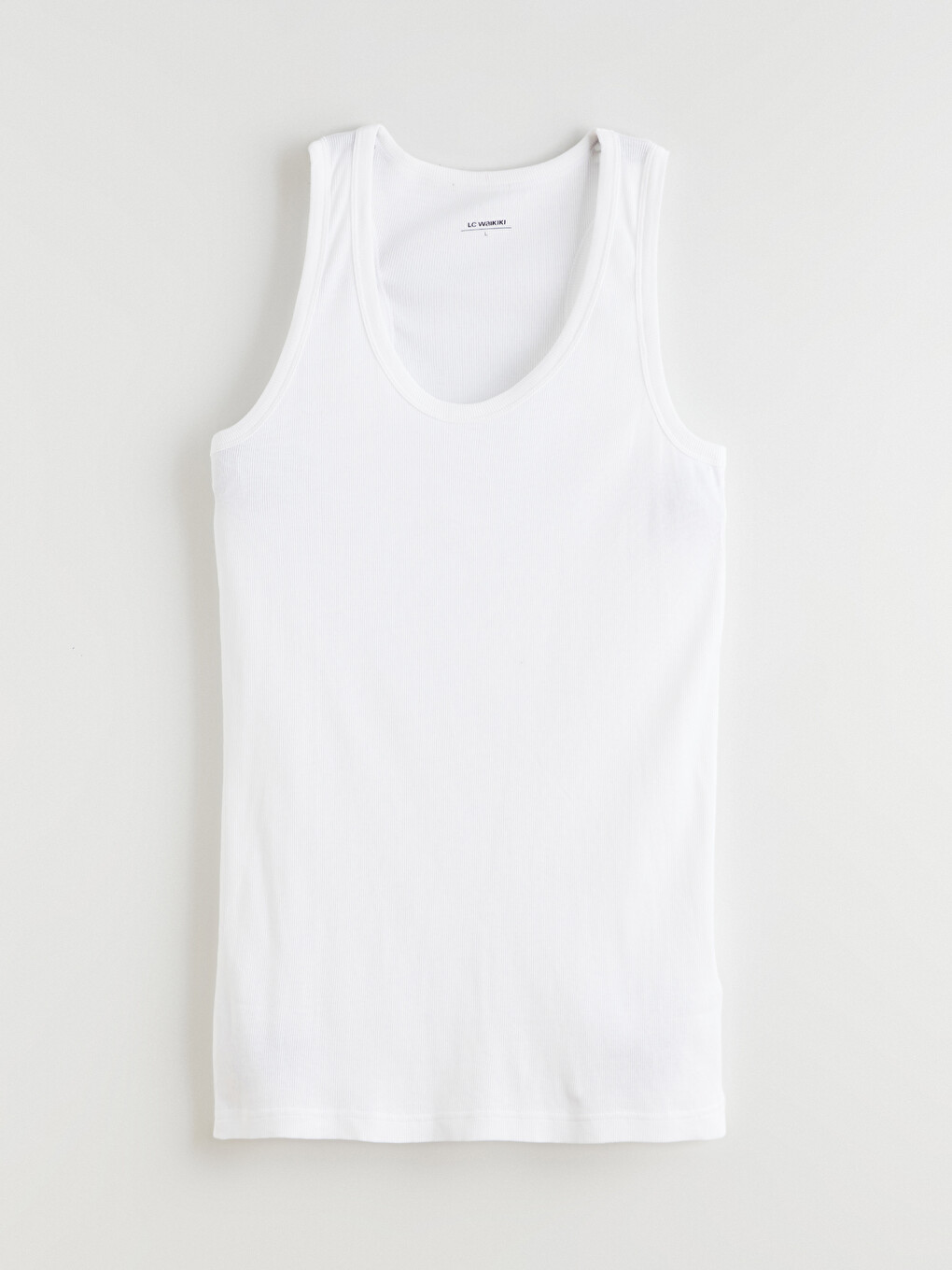 Men's U-neck Cotton Undershirt-4