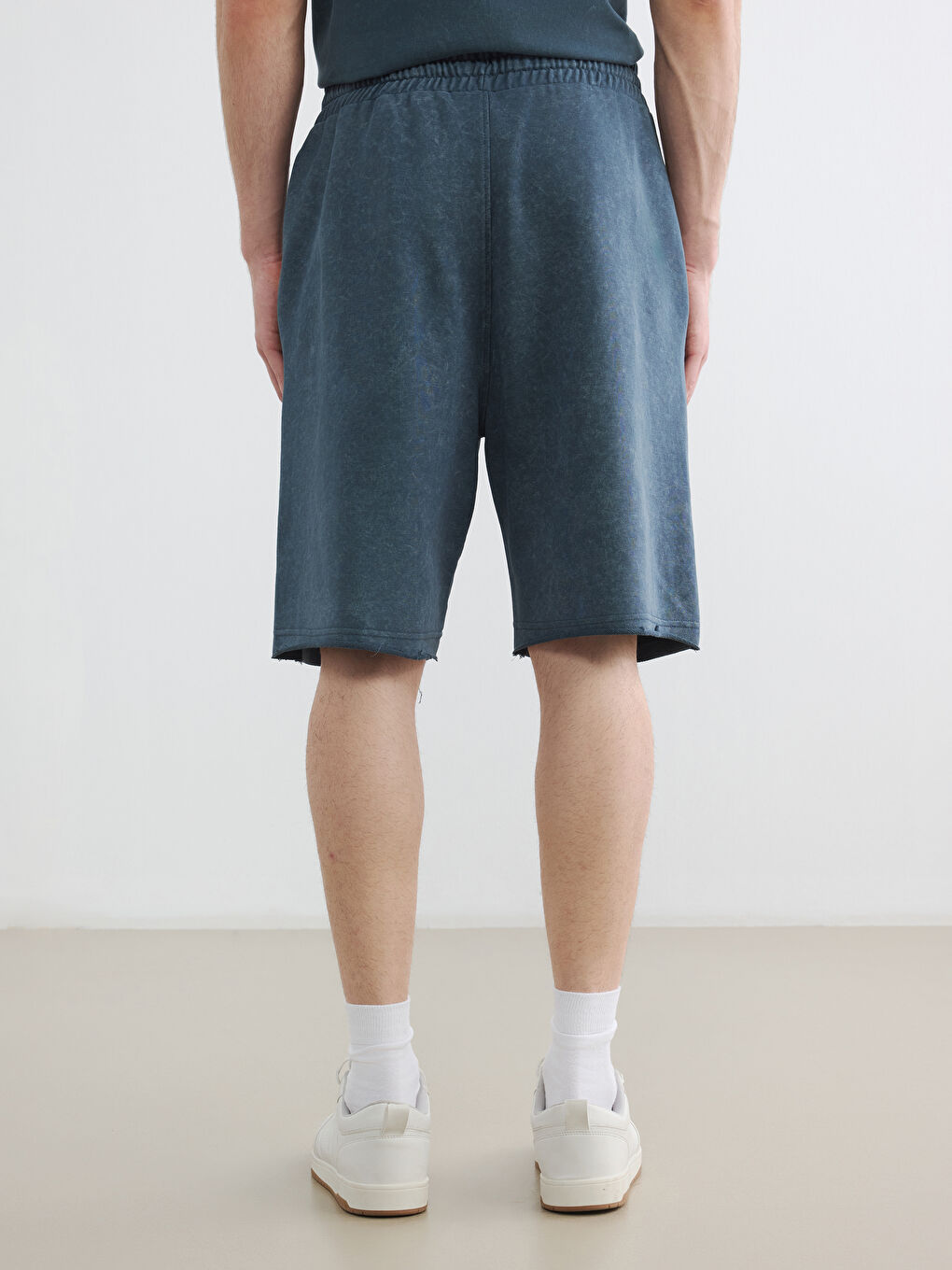İndigo Rahat Kalıp Erkek Şort-2