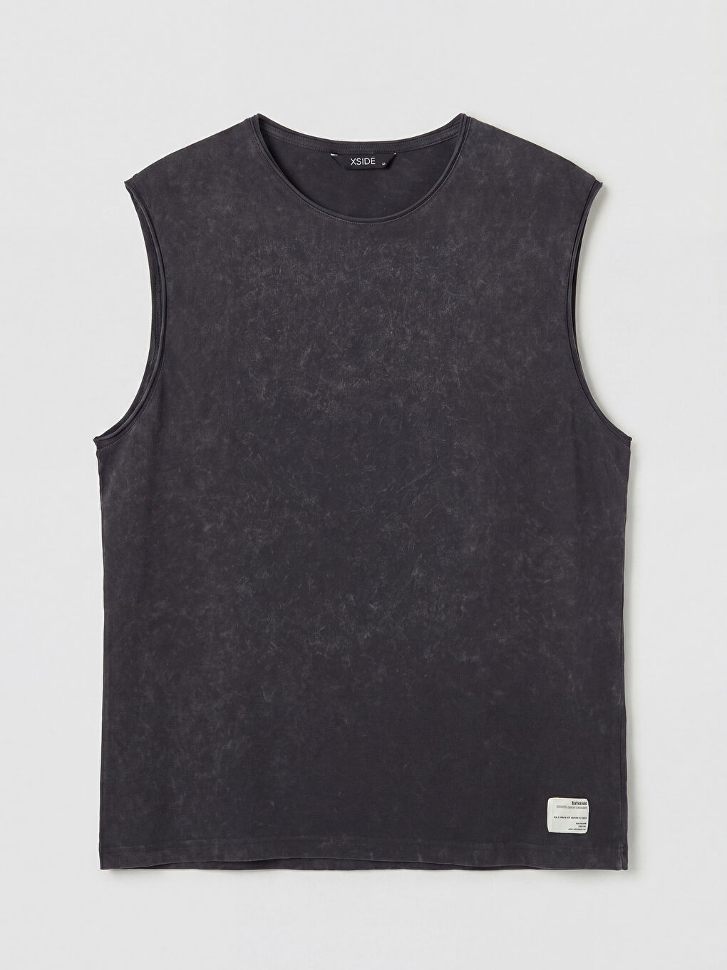 Antrasit Bisiklet Yaka Penye Erkek Kolsuz Tişört