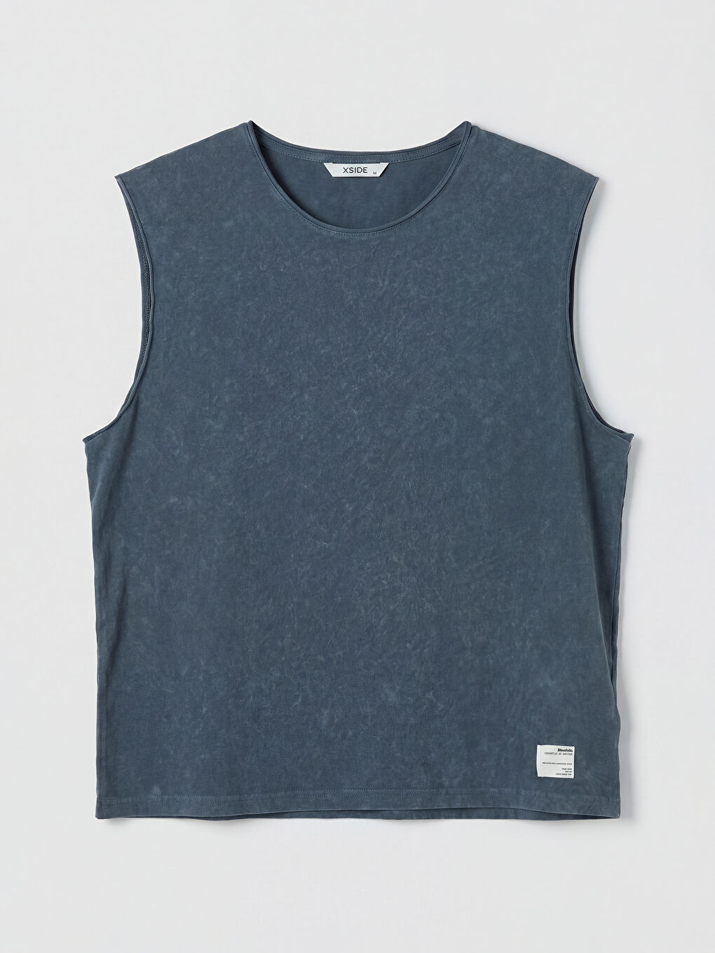 İndigo Bisiklet Yaka Penye Erkek Kolsuz Tişört