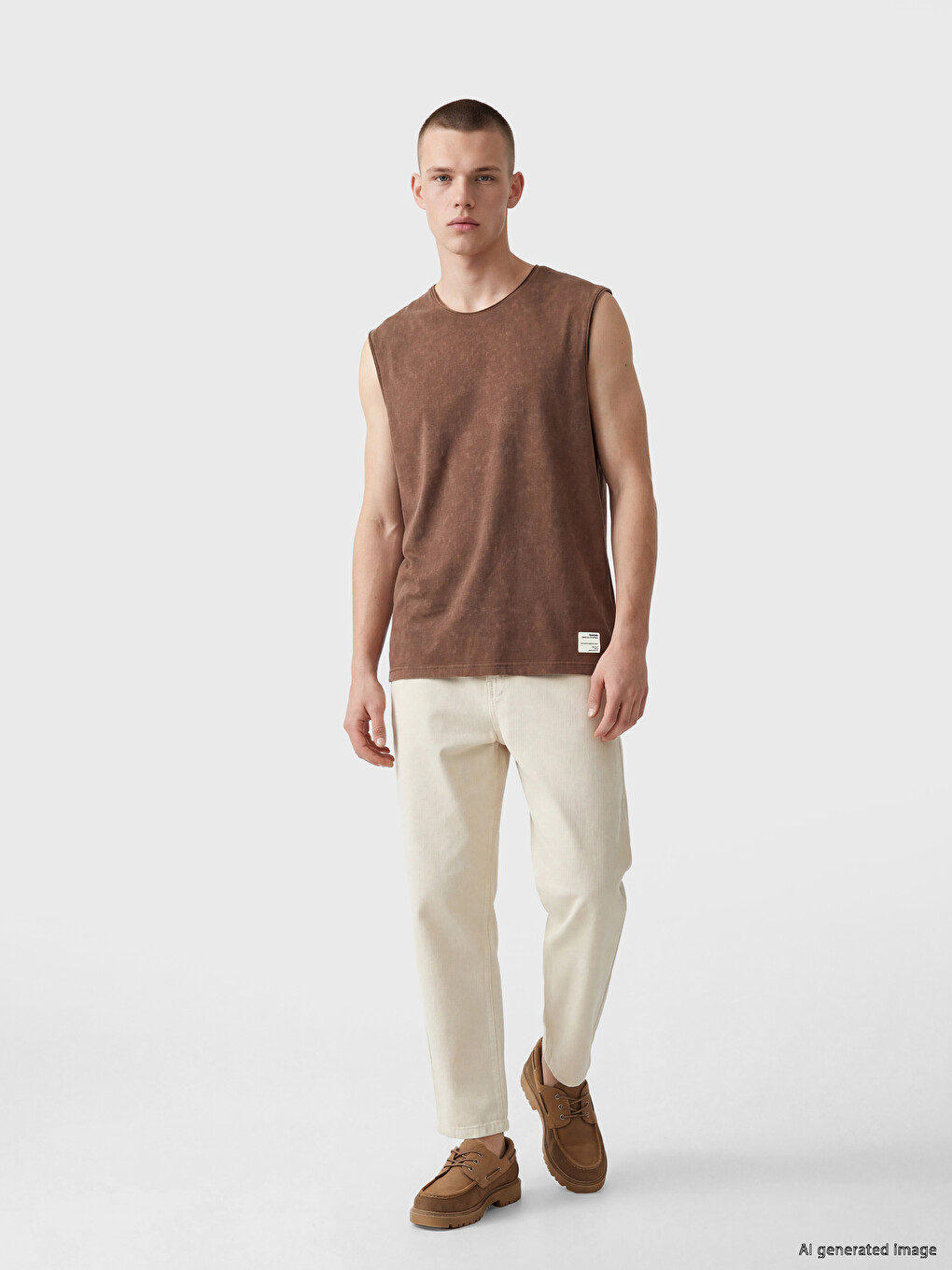 Crew Neck Jersey Men's Sleeveless T-Shirt-2