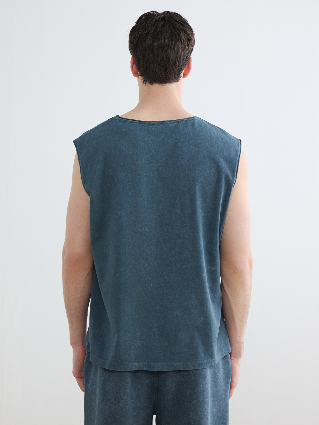 Crew Neck Jersey Men's Sleeveless T-Shirt-3