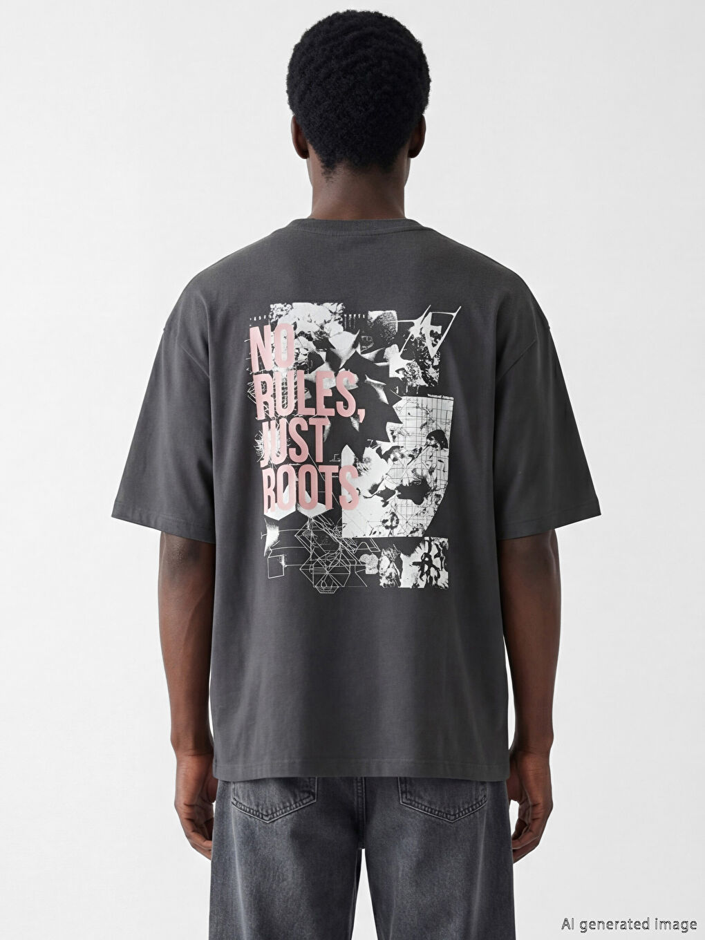 تيشيرت مطبوع برقبة دائرية للرجال-2