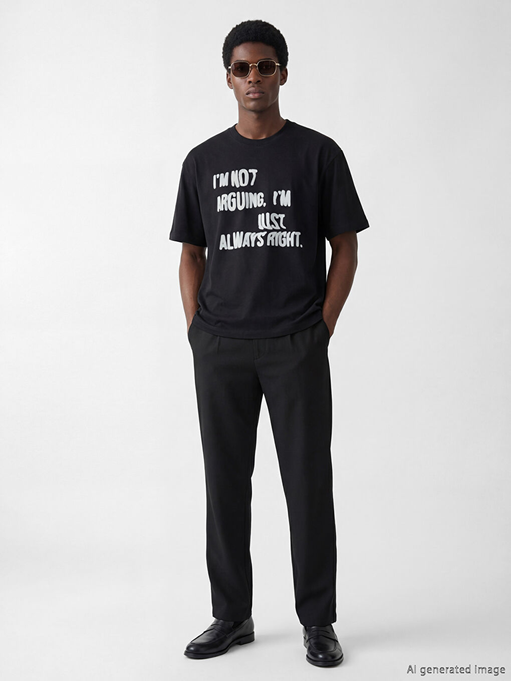 Crew Neck Letter Printed Jersey Men's T-Shirt-1