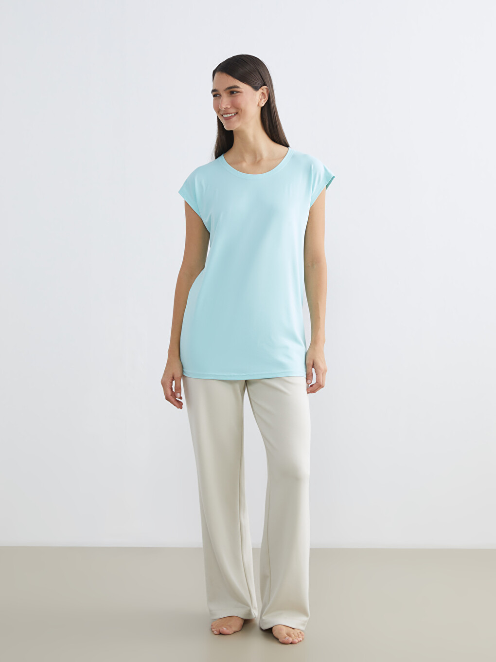 Crew Neck Women's Pyjama Top-1