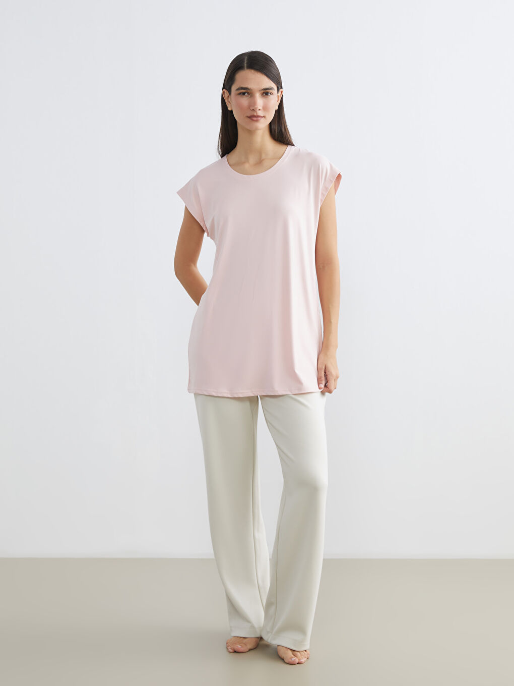 Crew Neck Women's Pyjama Top-1