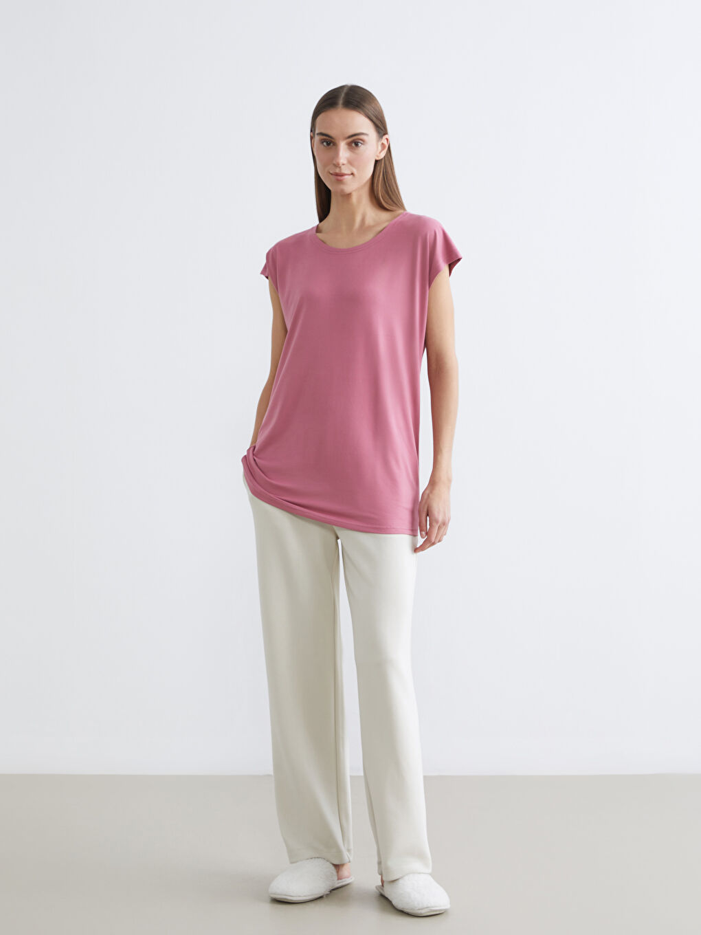 Crew Neck Women's Pyjama Top-1