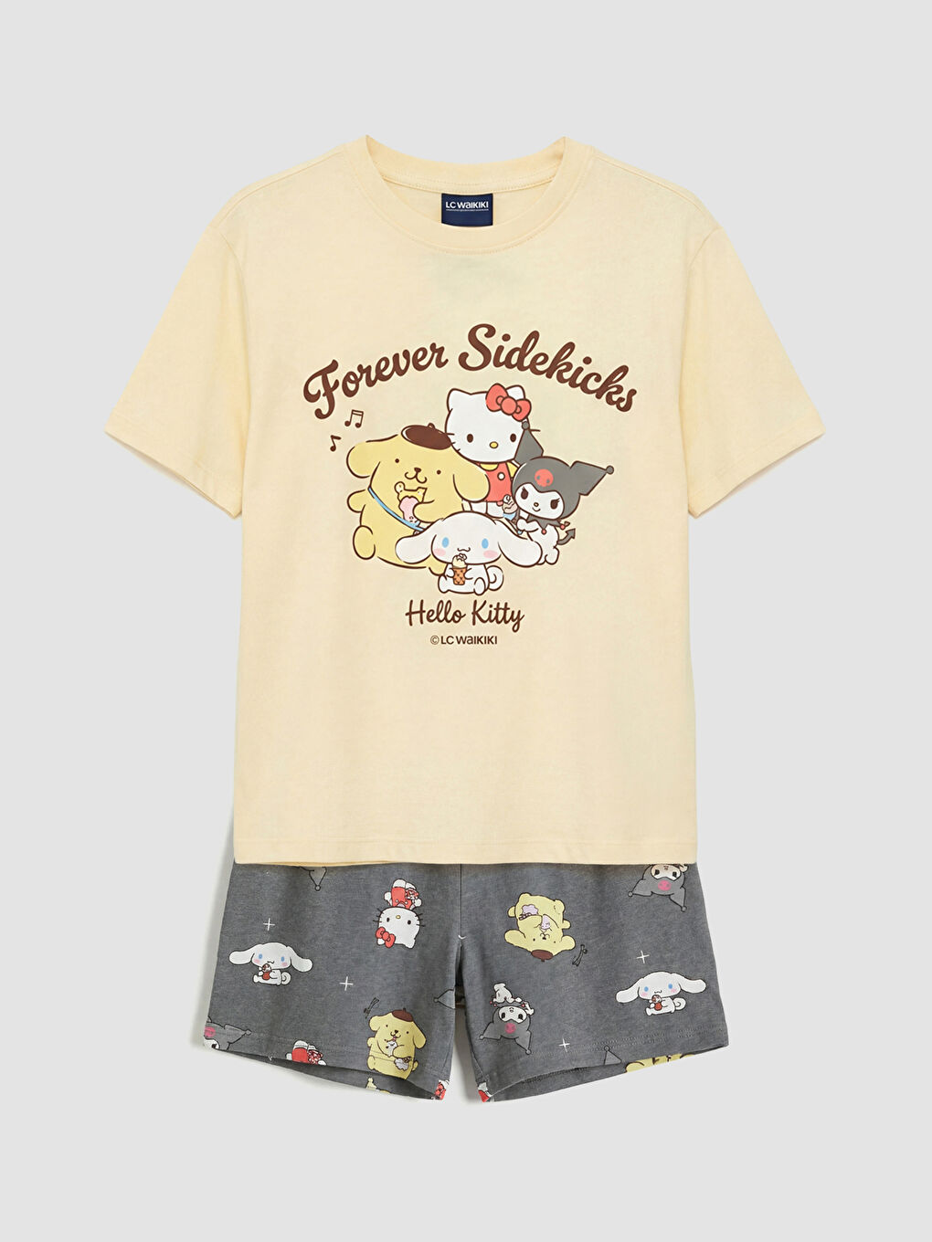 BEŽ Kratka pidžama komplet Devojka