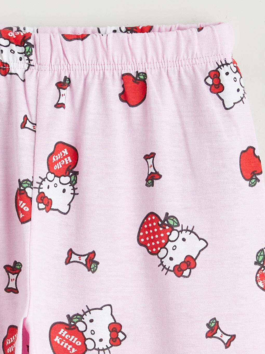 Ekru Hello Kitty Baskılı Kız Çocuk Şortlu Pijama Takımı-5