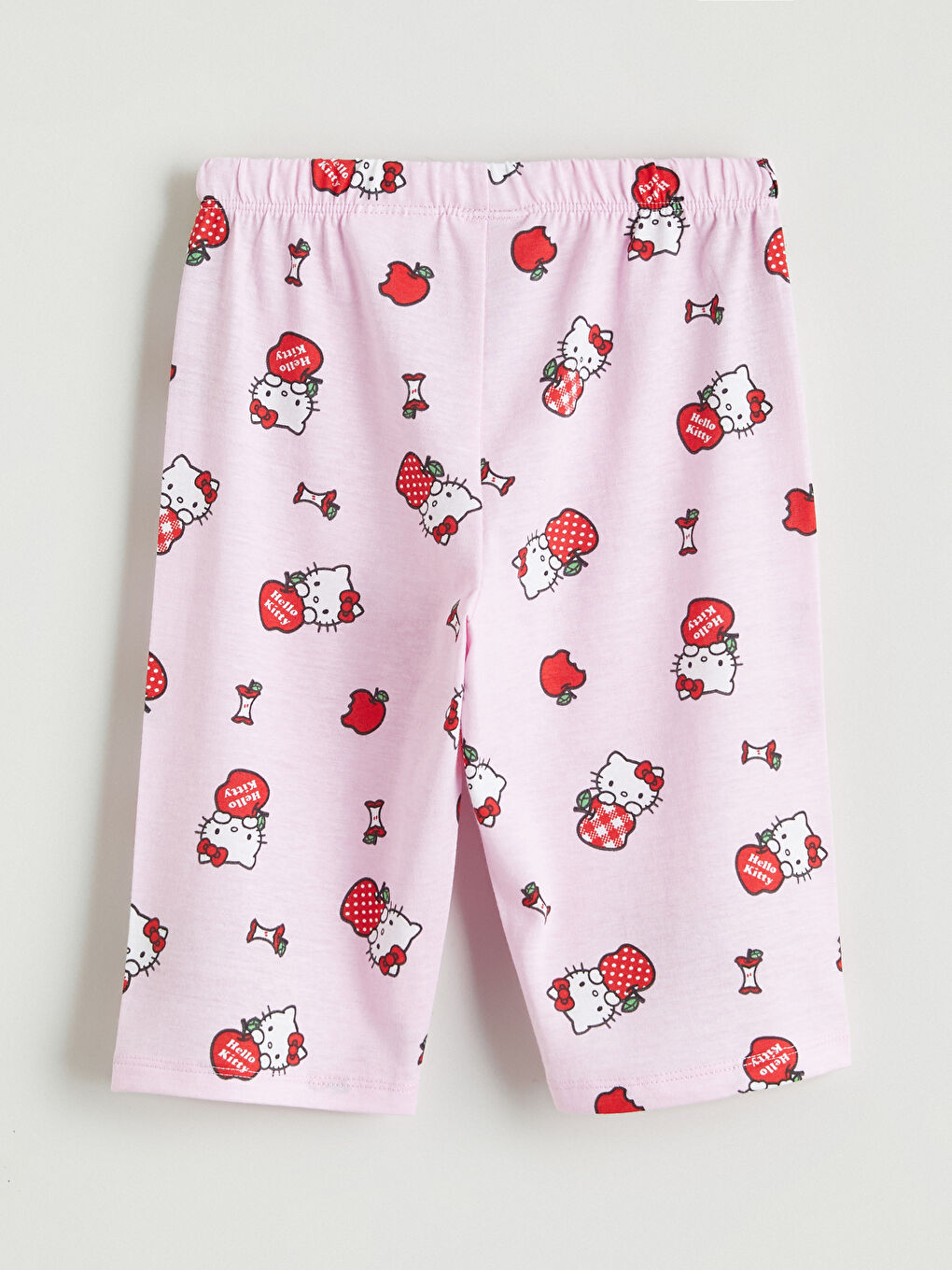 Ekru Hello Kitty Baskılı Kız Çocuk Şortlu Pijama Takımı-6