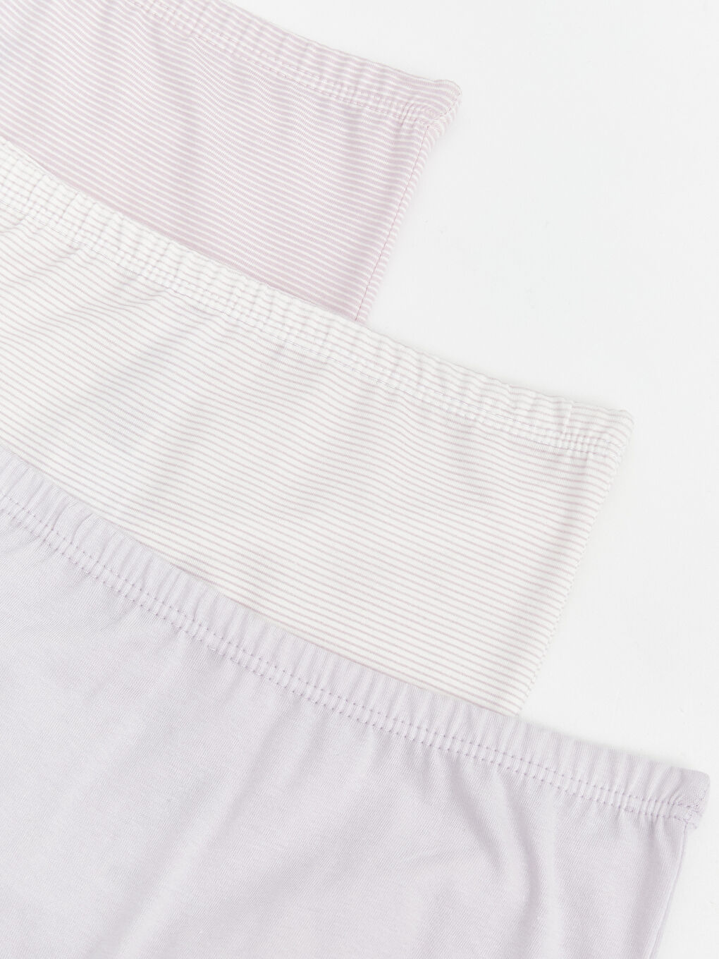 Beyaz Çizgili Kız Çocuk Boxer 3'lü-7