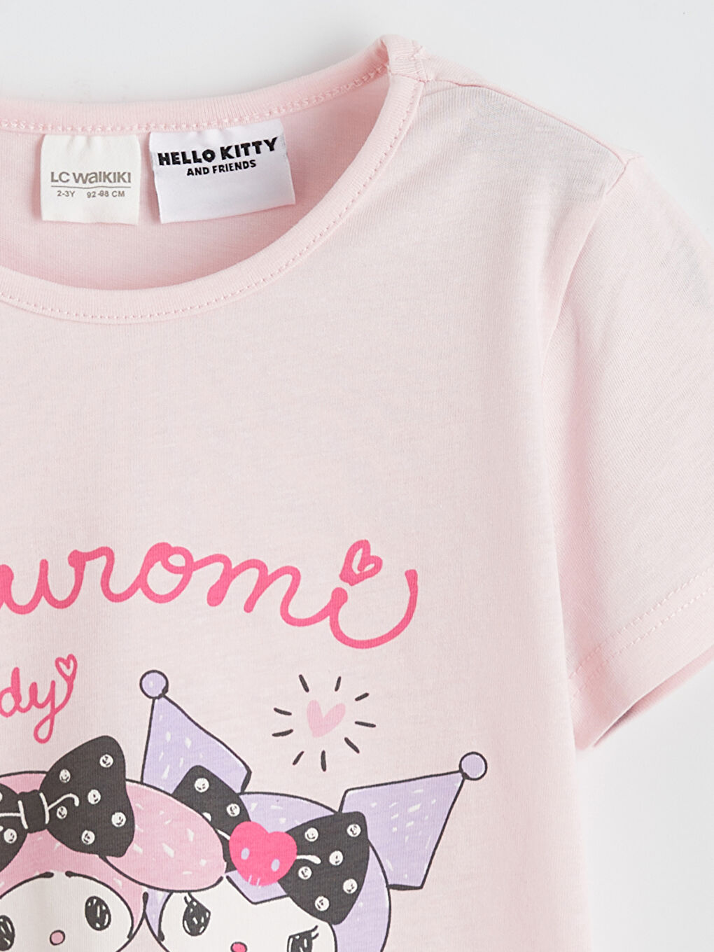 سێتی بیجامەی کورتەی چاپکراوی کچان Hello Kitty-2