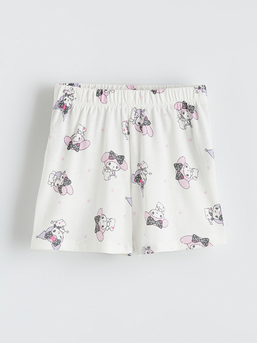 سێتی بیجامەی کورتەی چاپکراوی کچان Hello Kitty-4