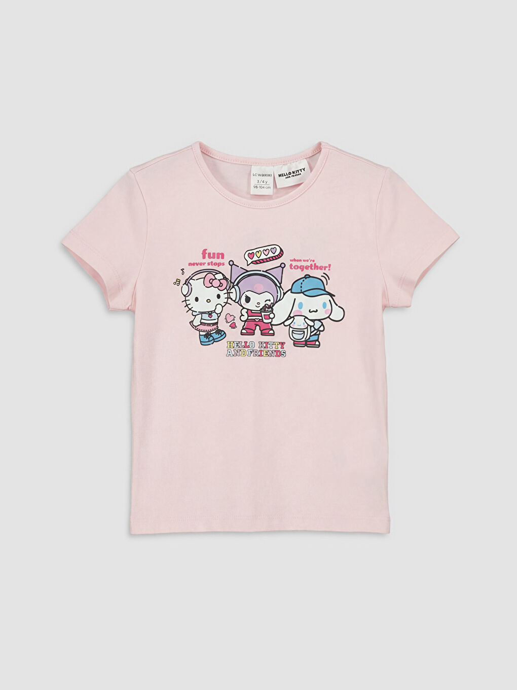 Pembe Hello Kitty Baskılı Kız Çocuk Pijama Takımı-1