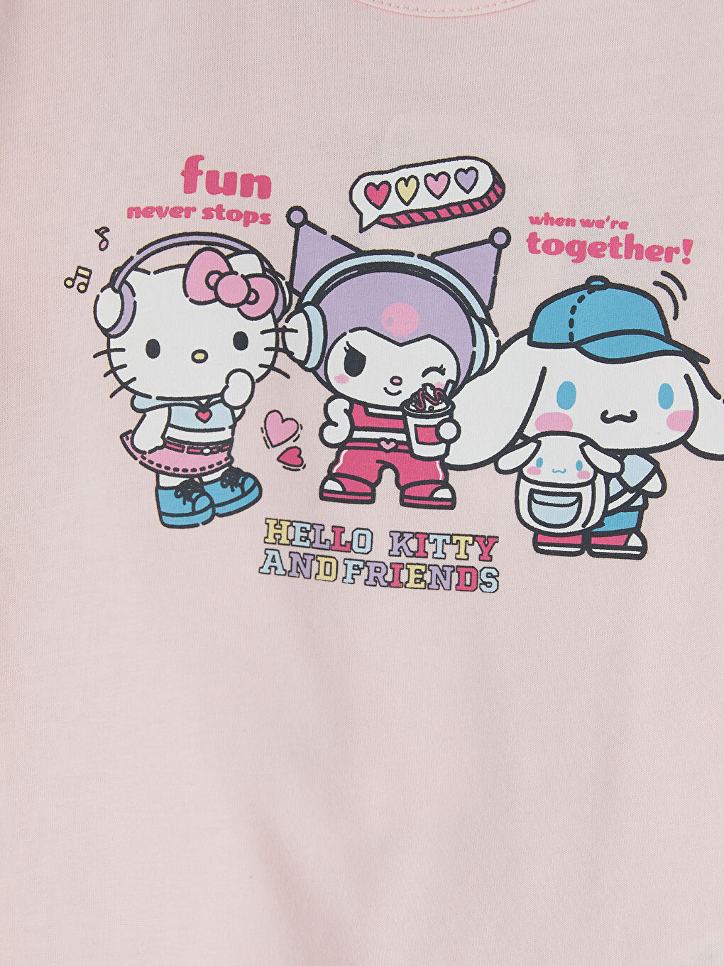 Pembe Hello Kitty Baskılı Kız Çocuk Pijama Takımı-4