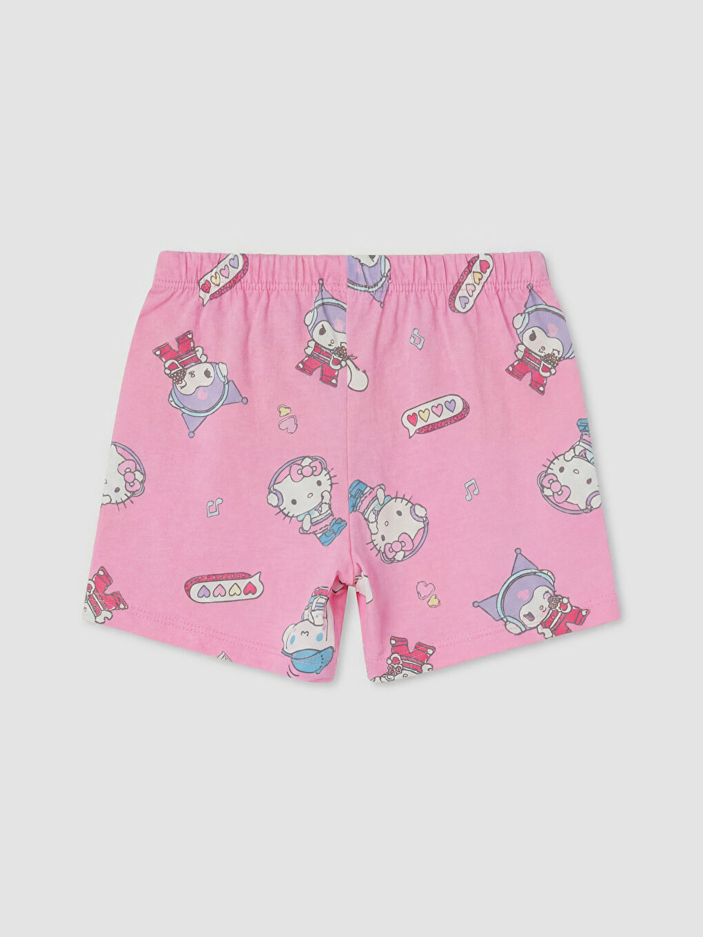 Pembe Hello Kitty Baskılı Kız Çocuk Pijama Takımı-5