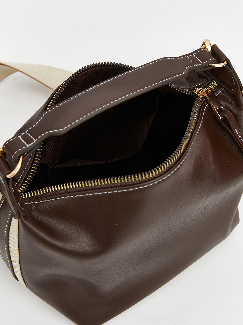 حقيبة كتف بني امرأة-3