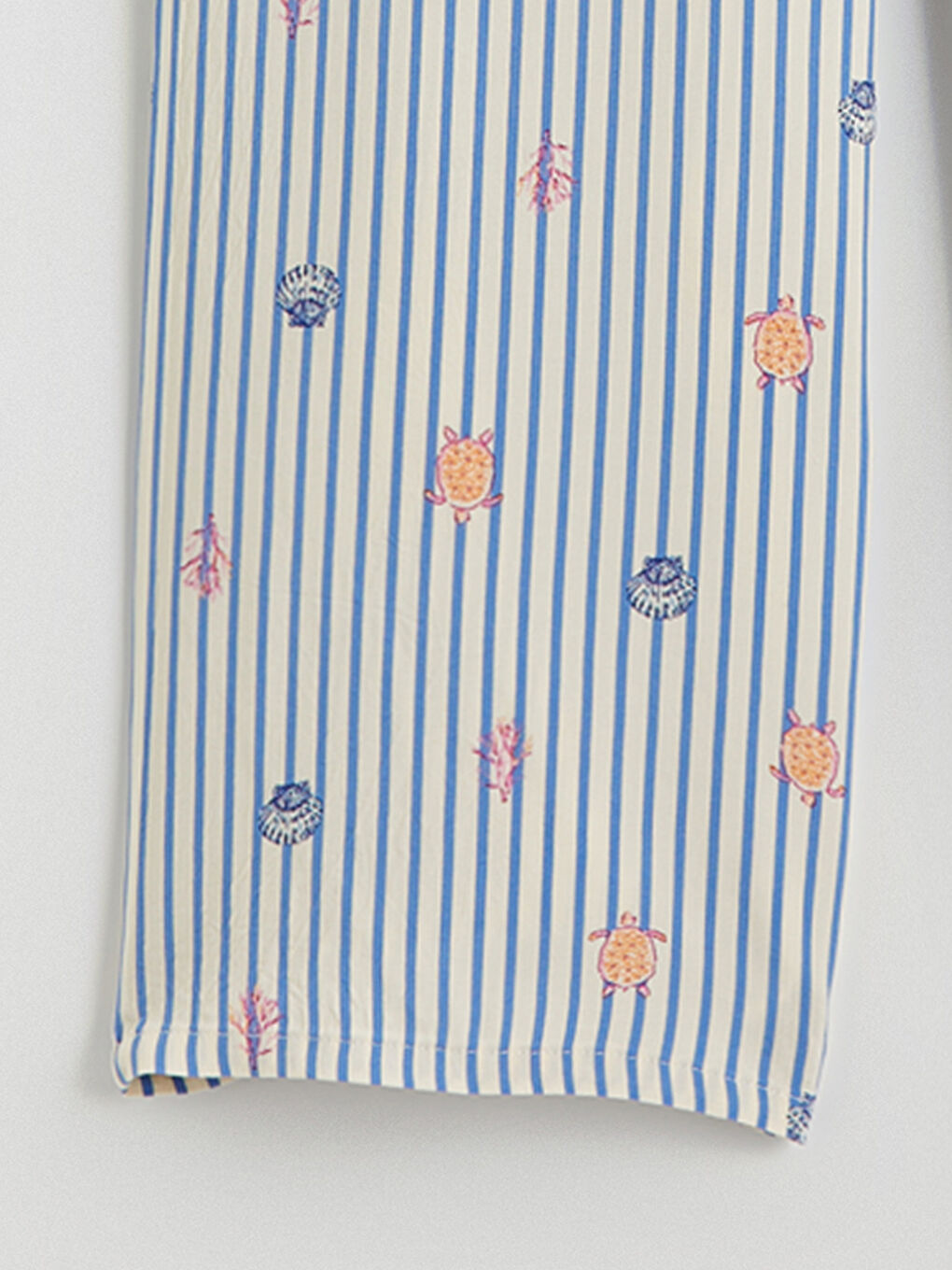 Collared Neck Patterned Women's Pyjamas Set-8