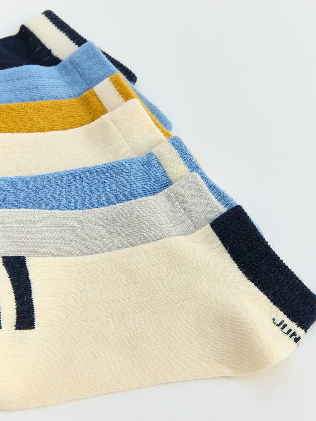 Karışık Çizgili Erkek Çocuk Patik Çorap 7'li-3