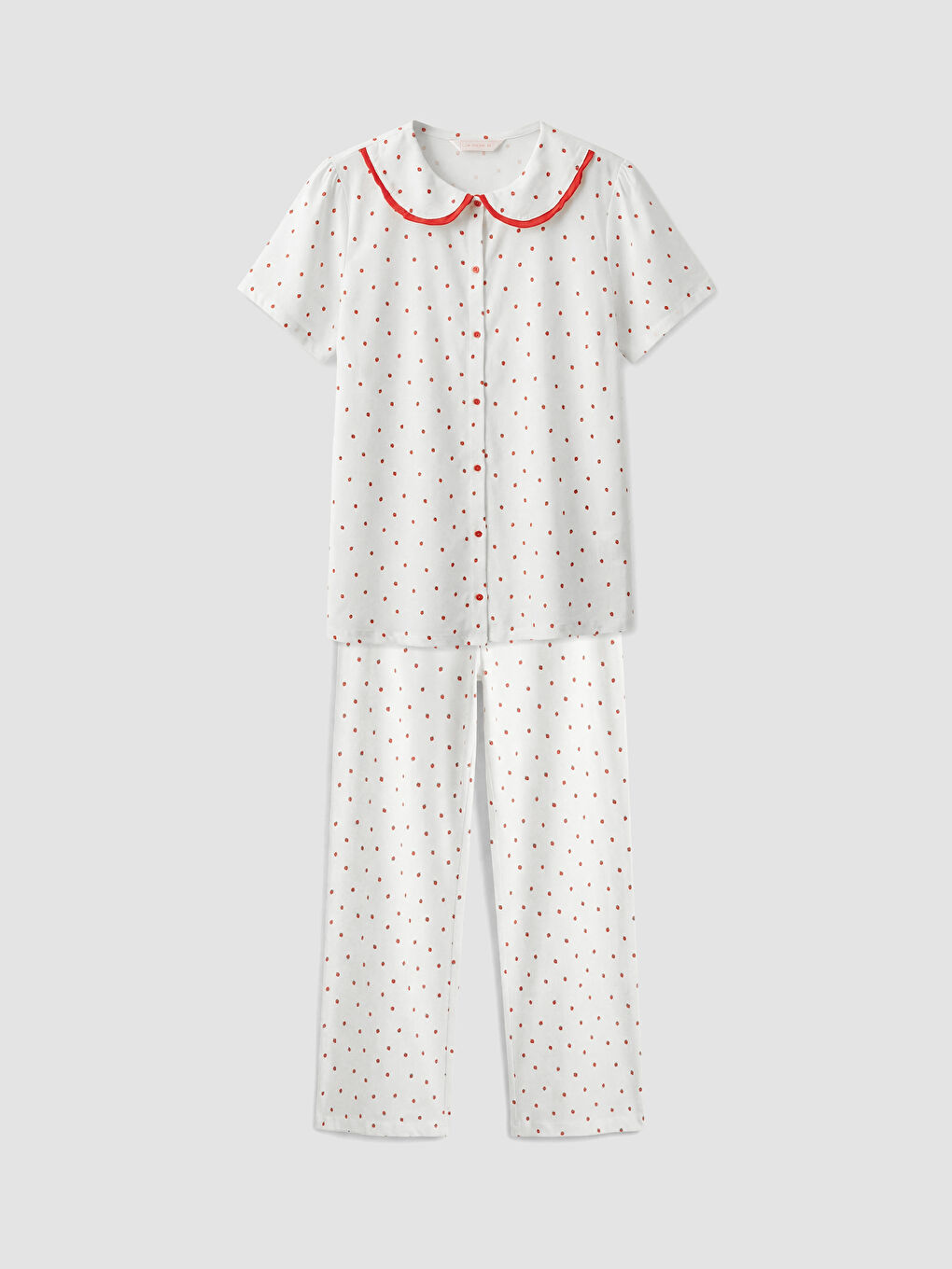 Peter Pan Collar Polka Dot Maternity Pyjamas Set