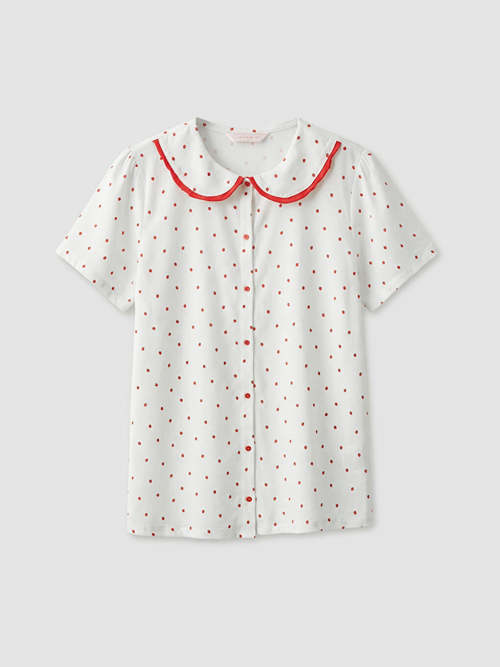 Peter Pan Collar Polka Dot Maternity Pyjamas Set-1