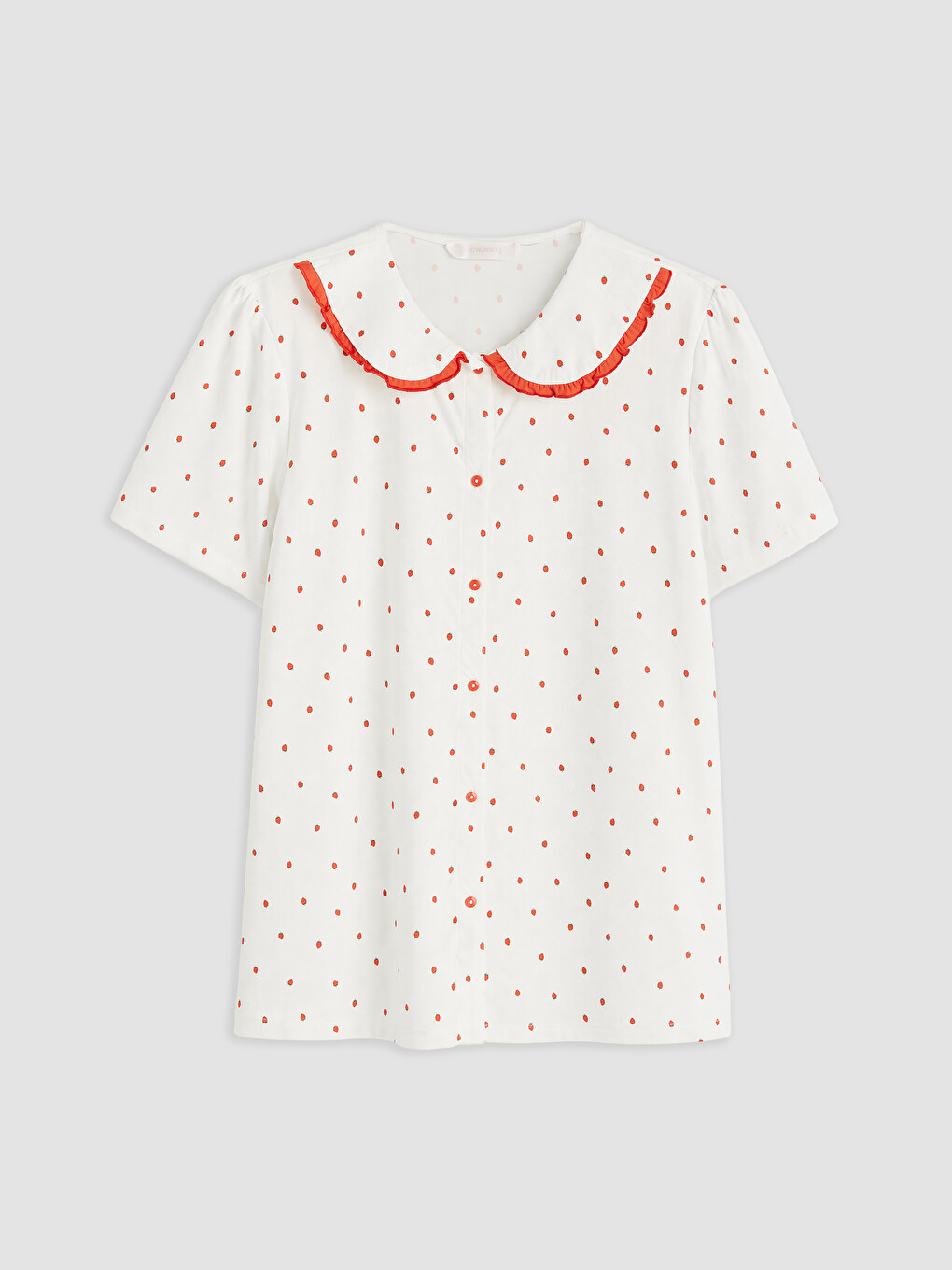 Peter Pan Collar Polka Dot Maternity Pyjamas Set-5
