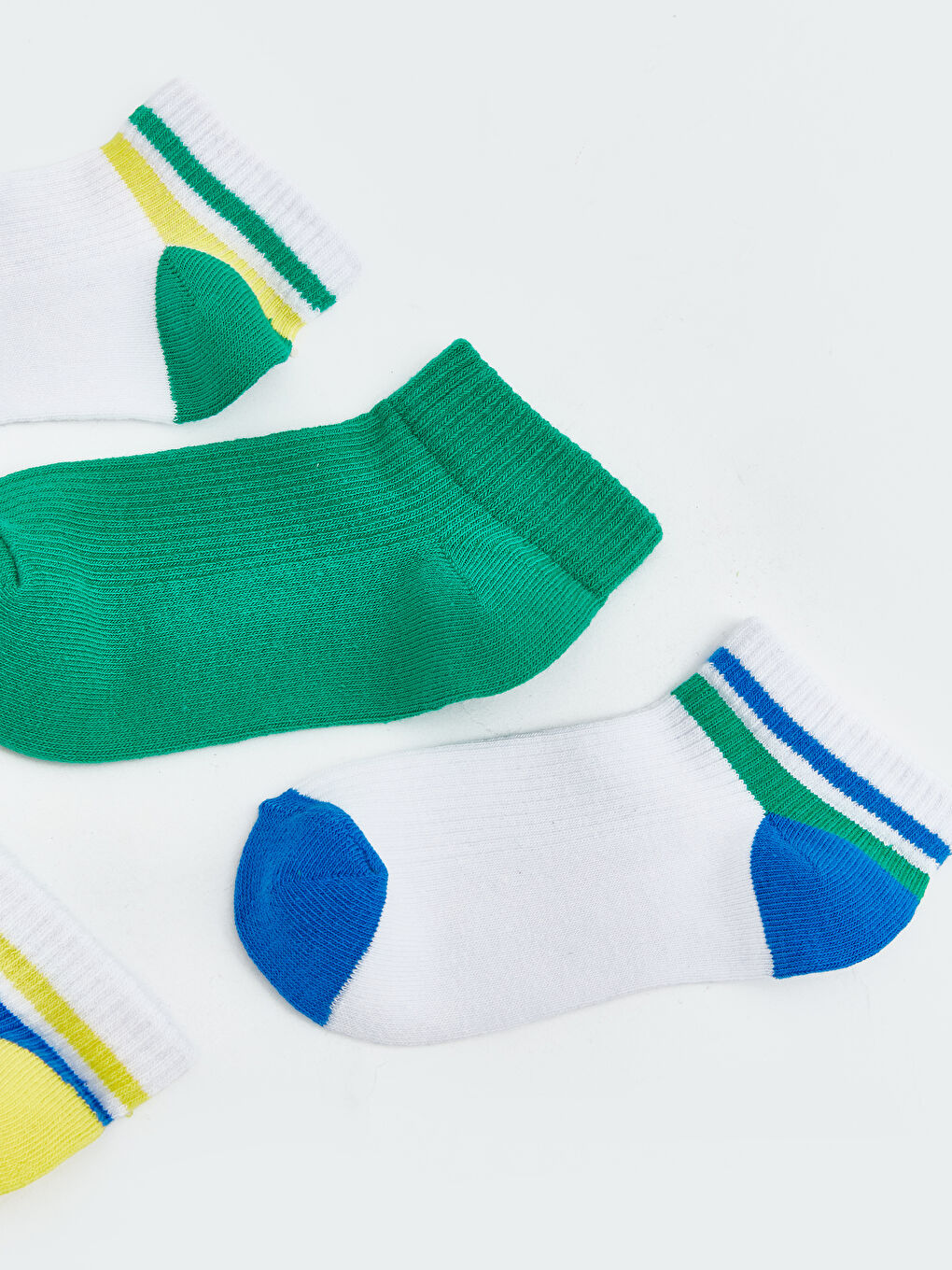 Karışık Çizgili Erkek Çocuk Patik Çorap 5'li-1