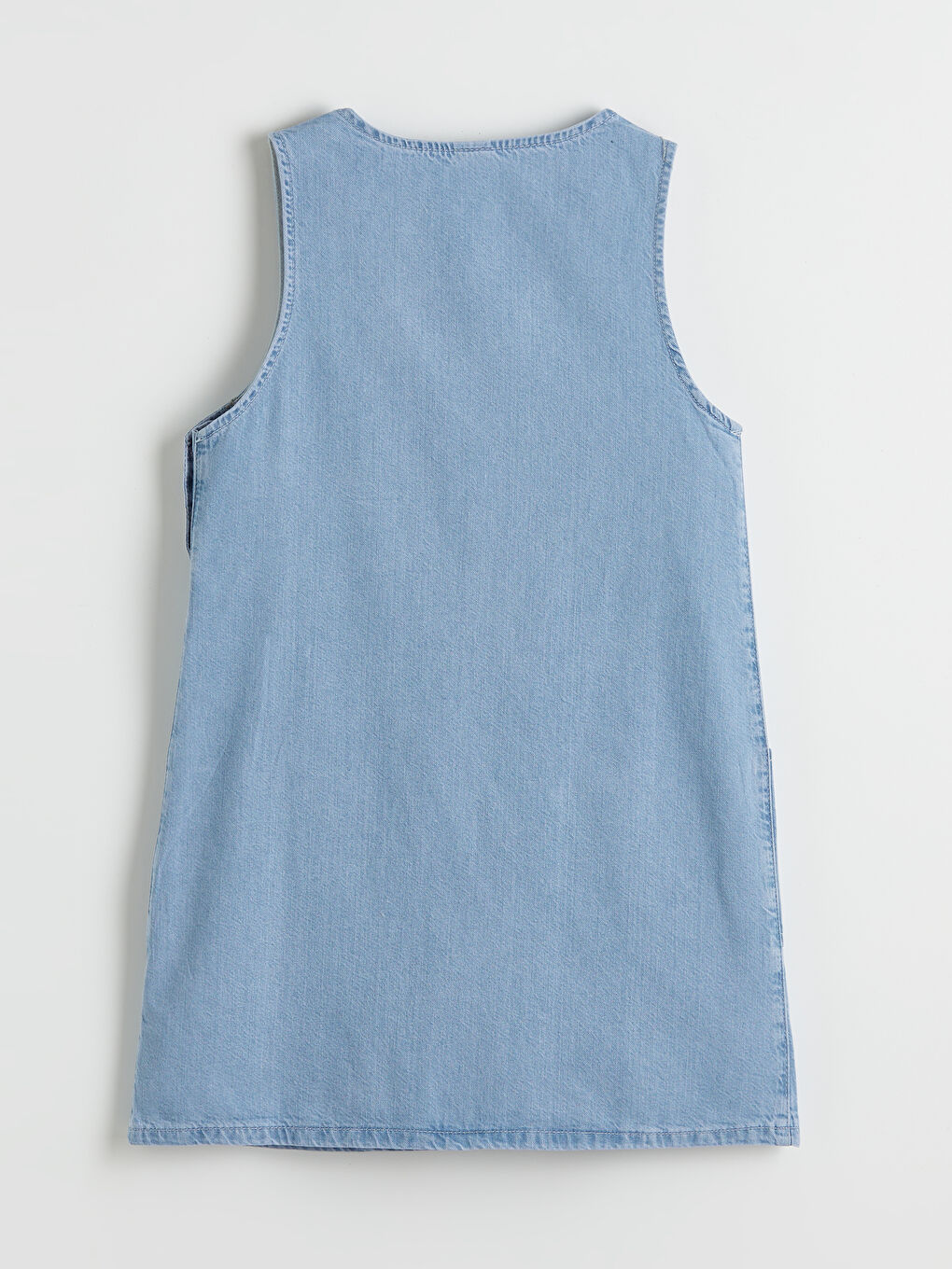 Sparkling denim overalls dress for girls.-2