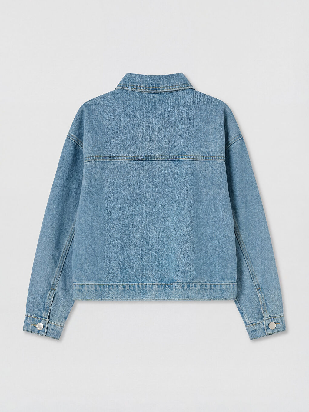 Mavi Taşlı Kız Çocuk Jean Ceket-1