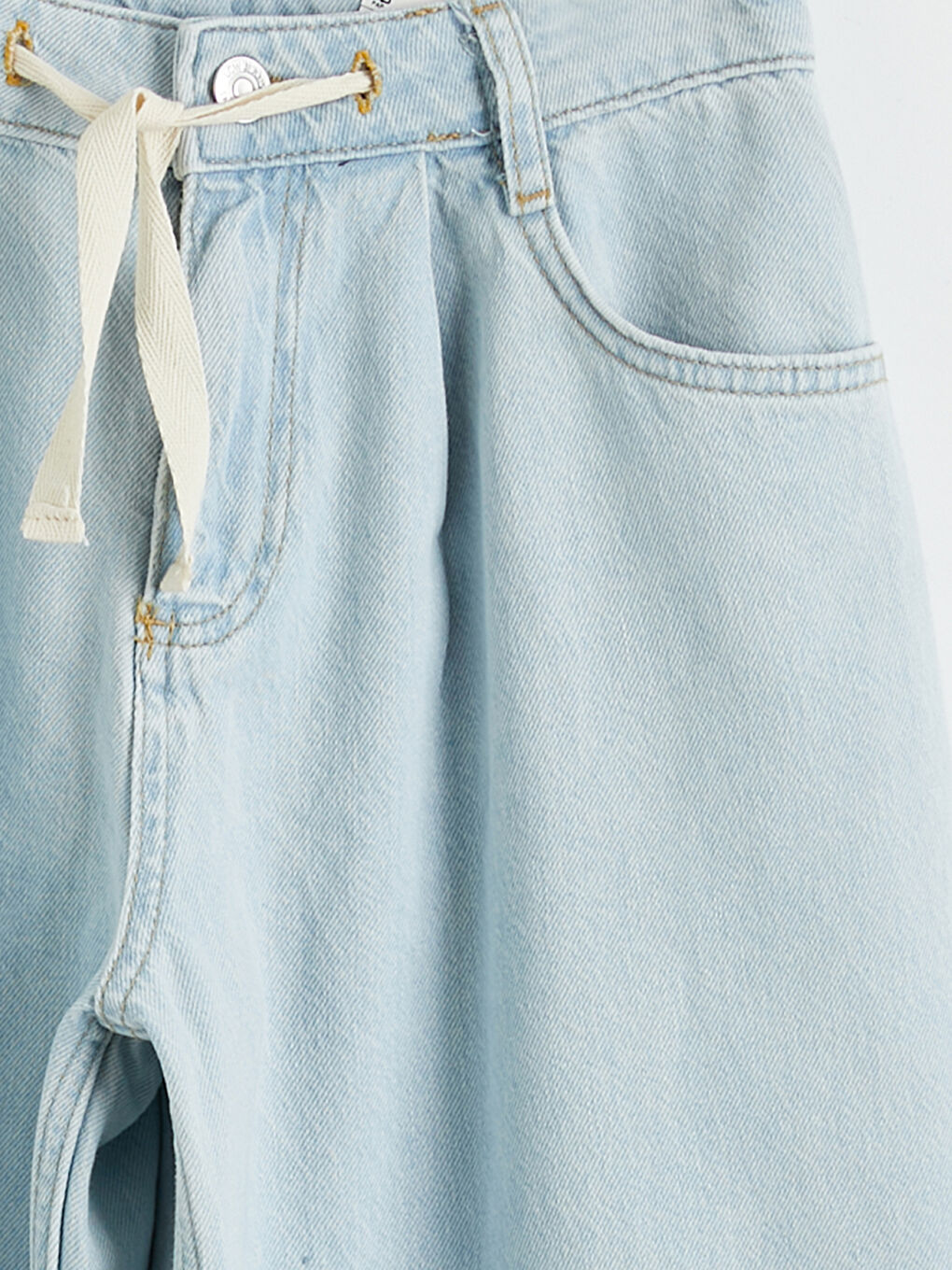 İndigo Baggy Fit Kız Çocuk Jean Pantolon-1