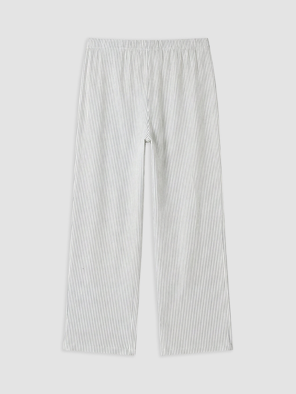 Mavi Beli Lastikli Çizgili Kadın Pijama Altı-1